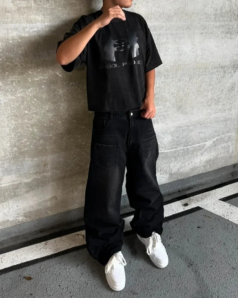 Cherry Blossom Baggy Jeans - TrendyGroove